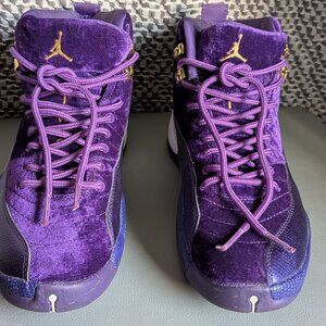 Nike AIR JORDAN 12 RETRO (Purple / Gold / White) Jumpman - EUC - Box included